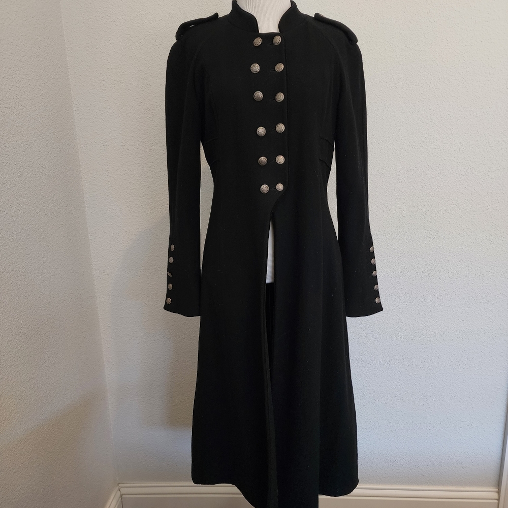 Bebe Women's Medium Military Wool Coat